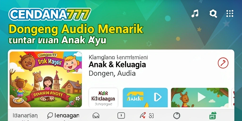 Antarmuka ramah pengguna CENDANA777 dengan berbagai pilihan dongeng.