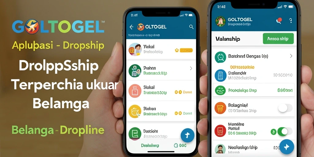 Antarmuka pengguna GOLTOGEL menunjukkan proses pemesanan dropship yang mudah.