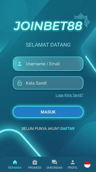 Tampilan halaman login joinbet88