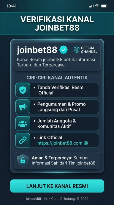 Tampilan kanal resmi joinbet88