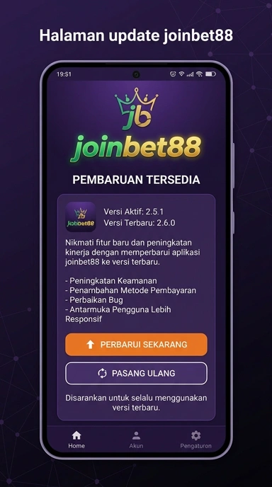 Tampilan riwayat versi joinbet88